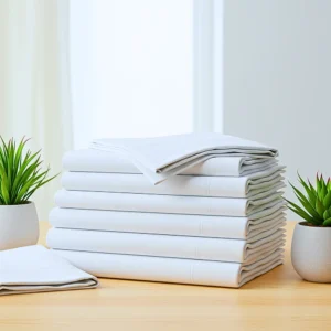 hospital flat sheets stacked hospital flat sheets stacked